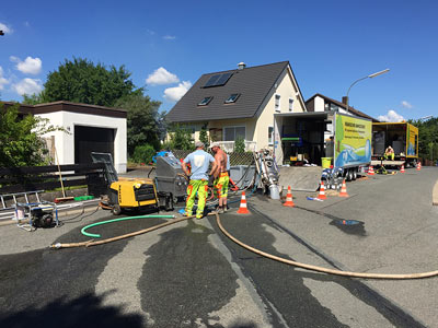 Bei der Kanalreinigung