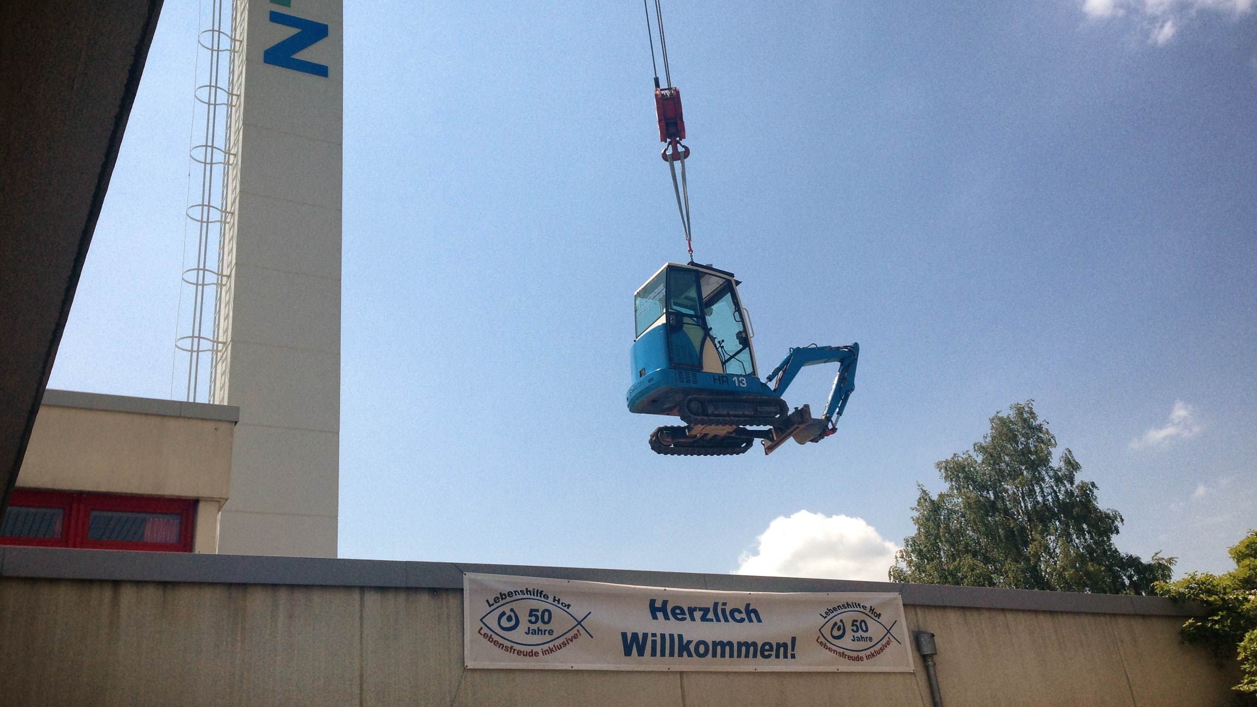 Tiefbau, kleiner Bagger, schlechter Zugang