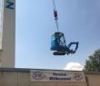 Tiefbau, kleiner Bagger, schlechter Zugang